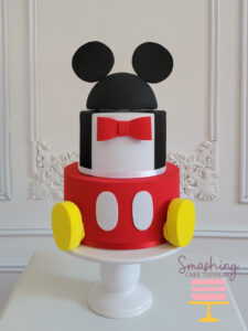 3 layer mickey mouse theme cake