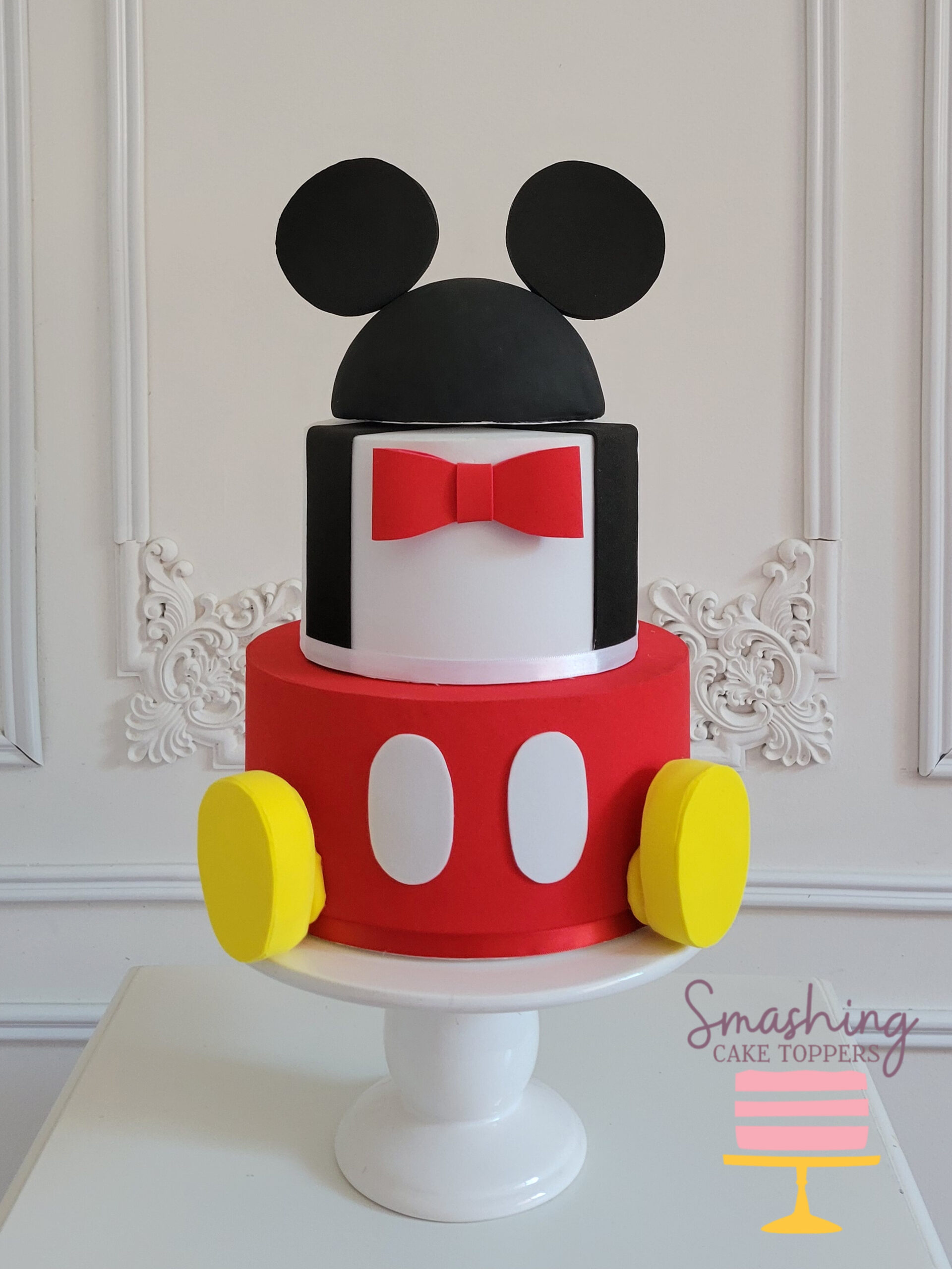 3 layer mickey mouse theme cake